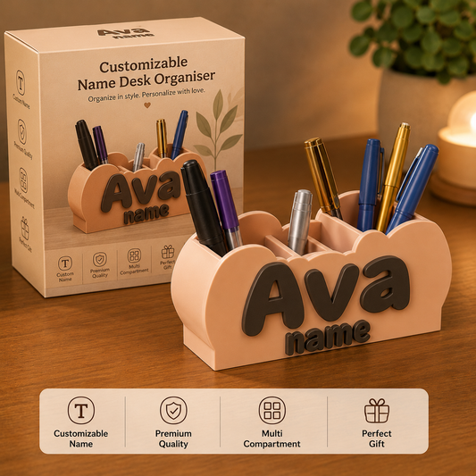 Customizable Name Desk Organiser