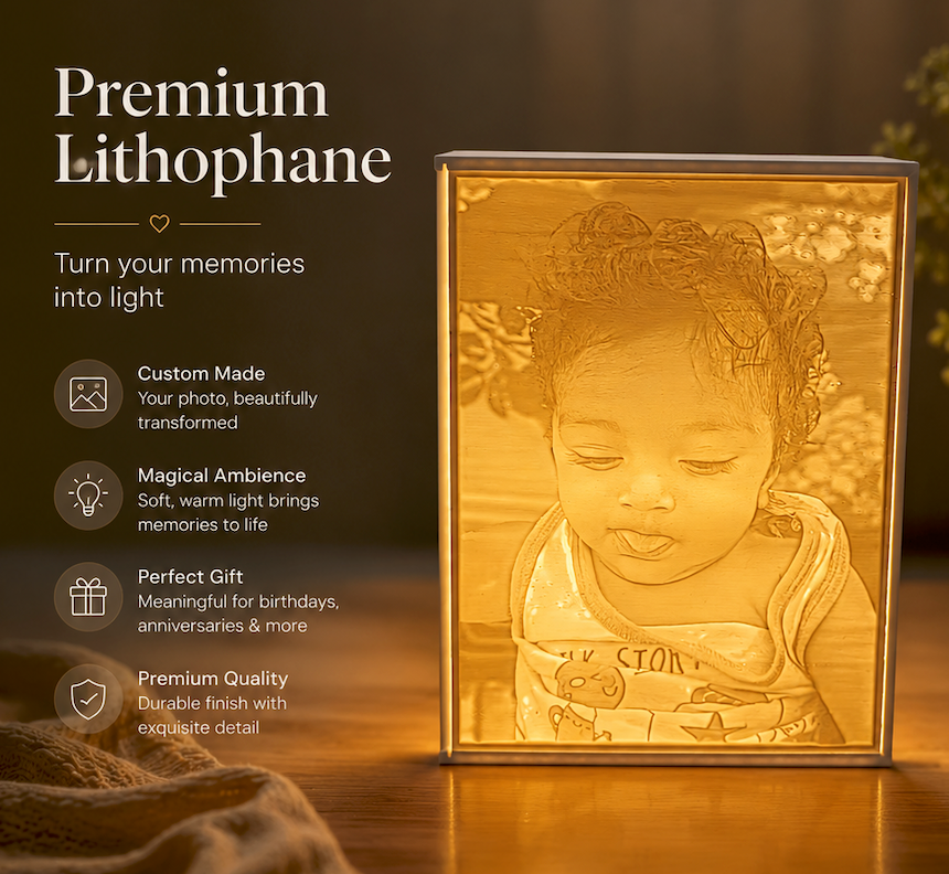 Custom Lithophane Photo Lamp